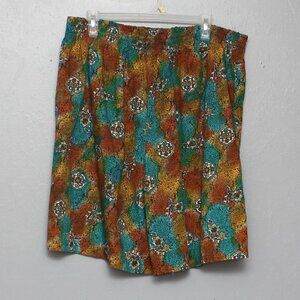 Vintage Doubt Take green and brown smocked top elastic shorts